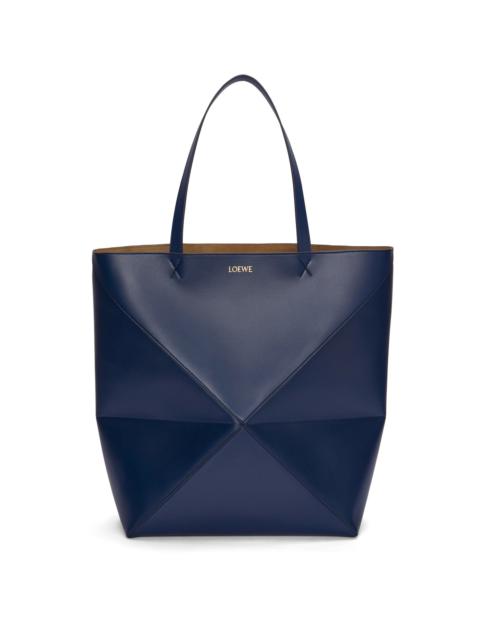 Loewe XL Puzzle Fold Tote in shiny calfskin