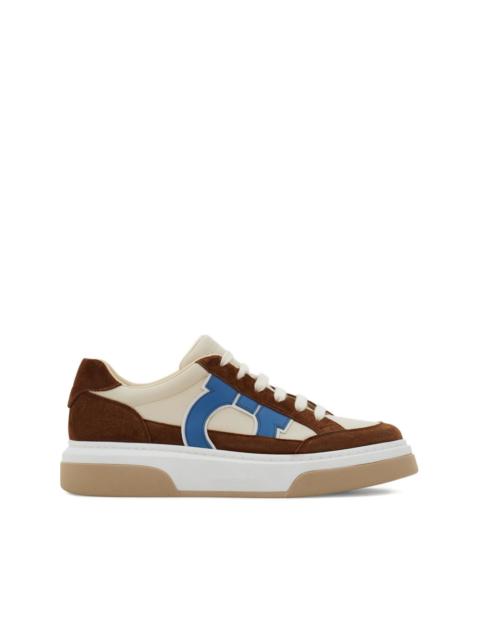FERRAGAMO suede gancini low-top trainer