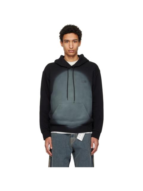 MM6 Maison Margiela Black Spray Print Hoodie