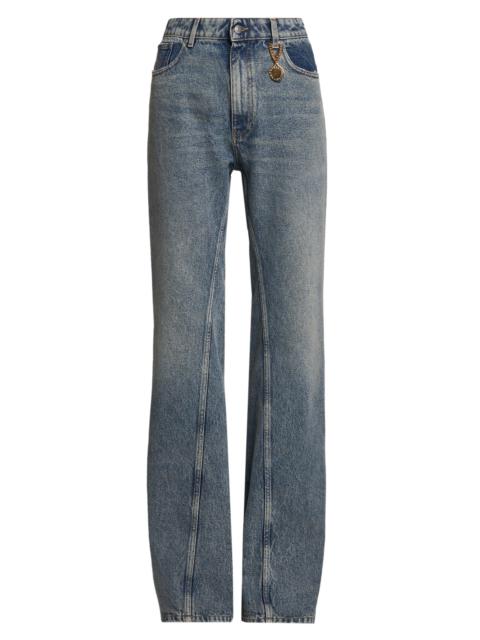 Stella McCartney Women's Mid Blue Bootcut-Leg Jeans - Mid Blue