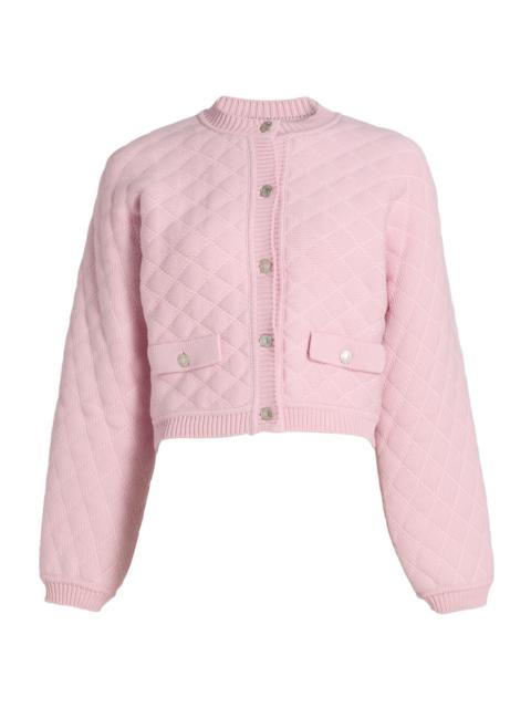 Moschino Women's Quilted Cotton-Blend Jacket - Pink