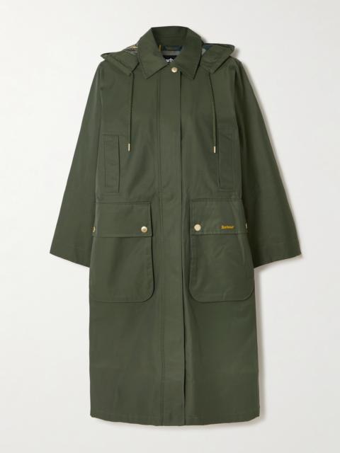 Barbour Maude Hooded Waxed Cotton-blend Coat