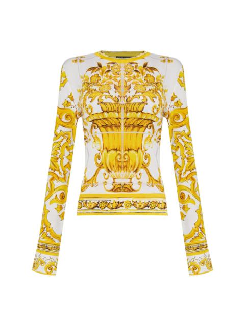 majolica print sweater