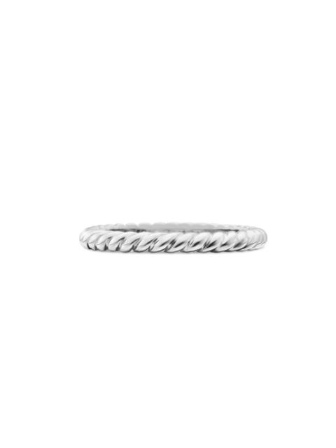 DAVID YURMAN Women's DY Cable Band Ring in Platinum, 2.45MM - Silver