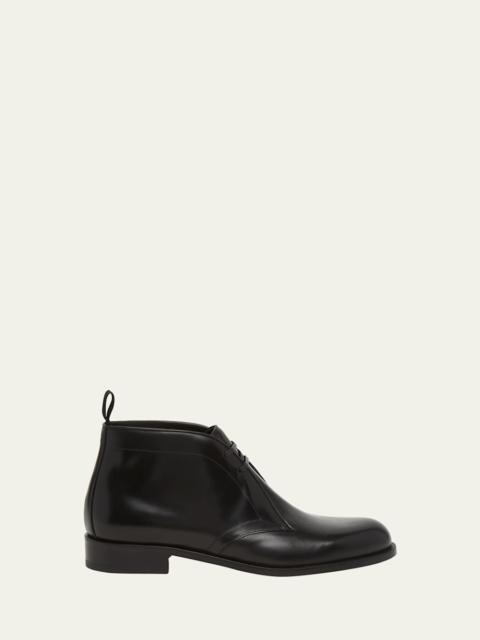 GIORGIO ARMANI Men's Bull Leather Chukka Boots
