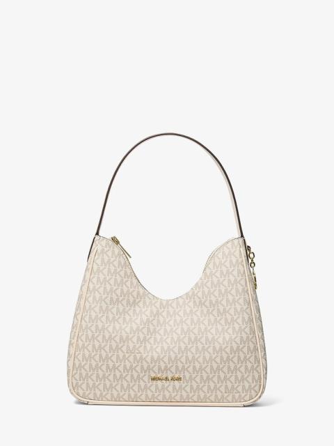 MICHAEL KORS Nayla Small Signature Logo Hobo Shoulder Bag