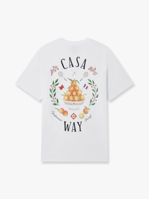 CASABLANCA White Casaway Short Sleeve T‑Shirt