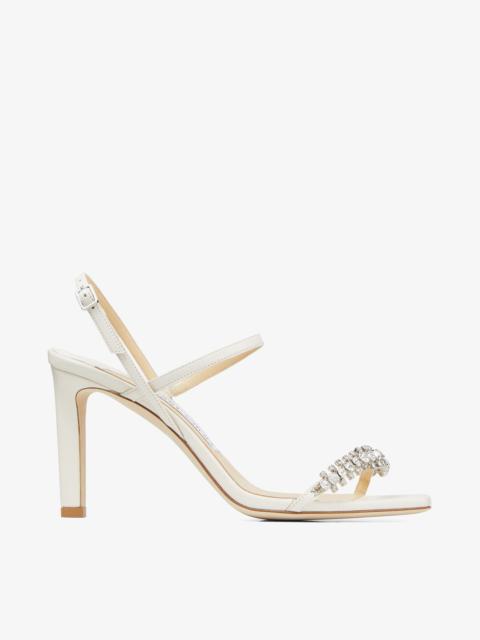 Meira 85
Latte Nappa Sandals with Crystal Embellishment