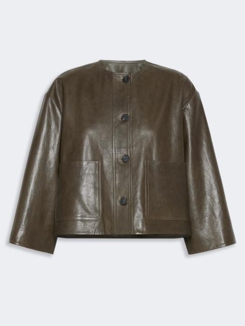WEEKEND Max Mara CALIGA Boxy-fit Nappa leather jacket - KAKI