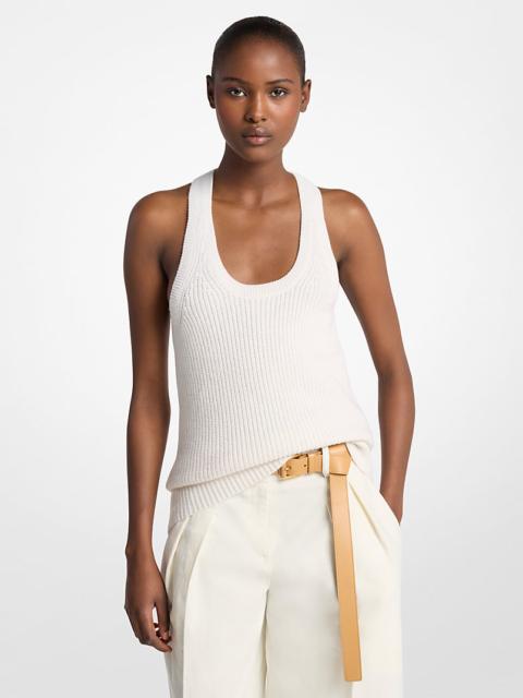 MICHAEL KORS COLLECTION Cashmere and Linen Tank Top