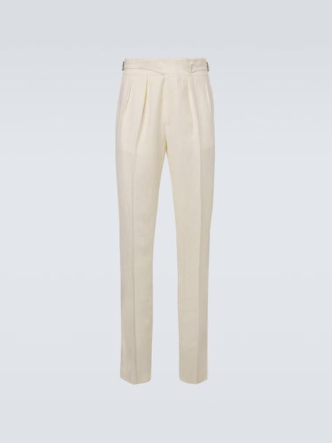 RUBINACCI Tapered linen pants