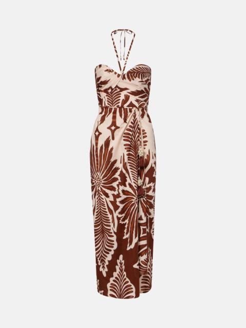 Poupette St Barth Collina printed cotton midi dress