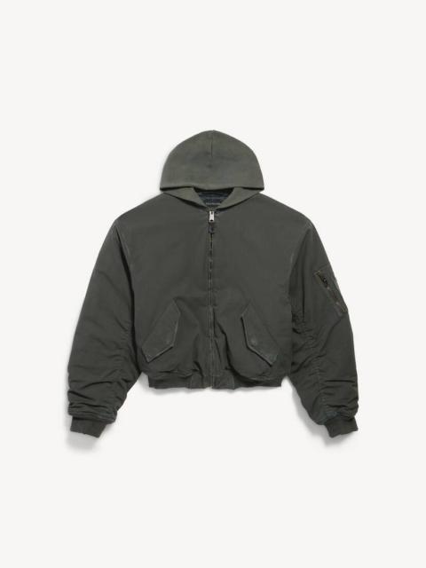 Men's Hooded Standard Bomber Jacket in Anthracite