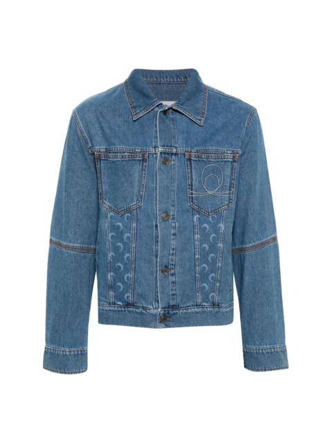 Marine Serre crescent moon-print denim jacket
