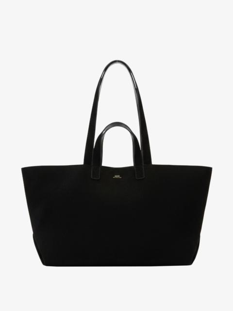 A.P.C. LE DRUMMER BAG - LARGE LEATHER SHOULDER BAG