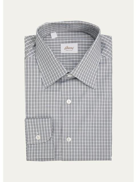 Brioni Men's Check Cotton Dress Shirt