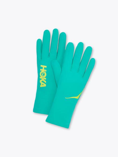 HOKA Airolite Run Gloves in Electric Aqua
