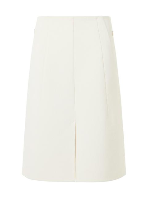 AKRIS Women's Double-Face Cotton A-Line Skirt - Ecru