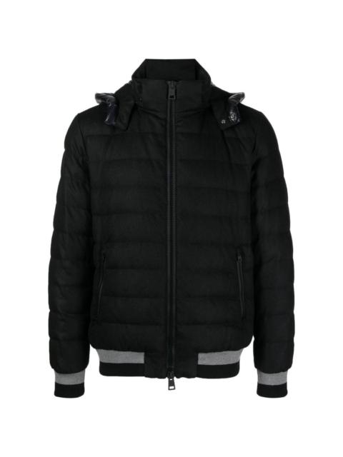 quilted-finish padded jacket