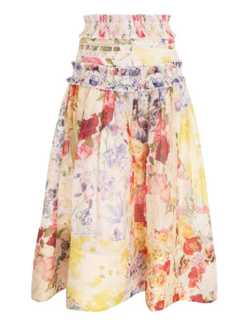 Zimmermann WONDERLAND SMOCKED MIDI SKIRT