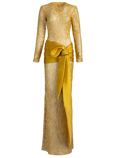 SILVIA TCHERASSI Lia Long Sleeve Bow Dress