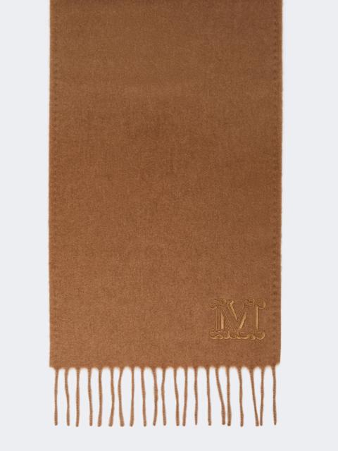 Max Mara Monogram-embroidered camel stole - CAMEL
