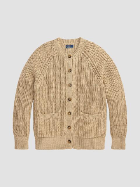 Polo Ralph Lauren Women's Raglan-Sleeve Cotton Cardigan - Tan Heather