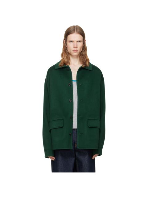 Marni Green Wool-Cashmere Jacket