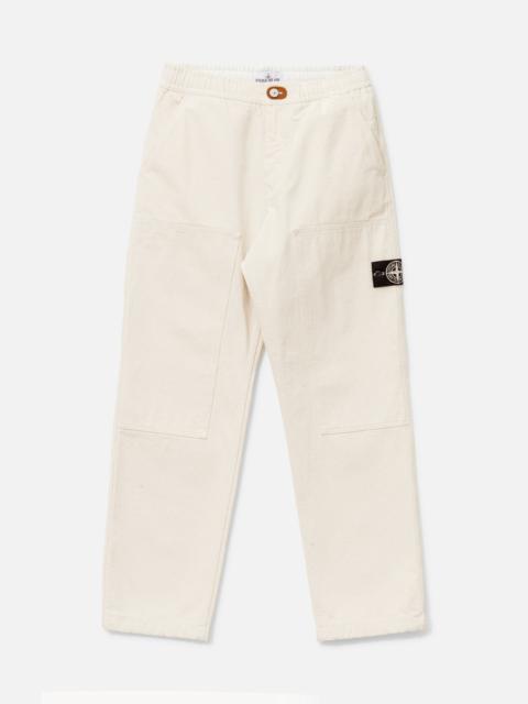 Stone Island NATURAL COTTON GABARDINE RAW BEAUTY CHINO TROUSERS
