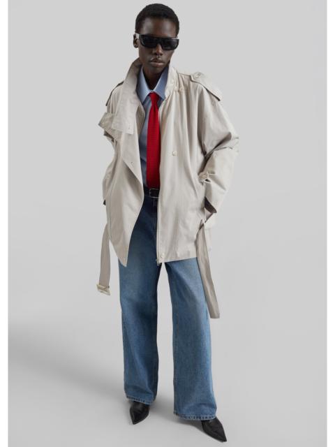 The Frankie Shop Virar Short Trench - Ice Grey