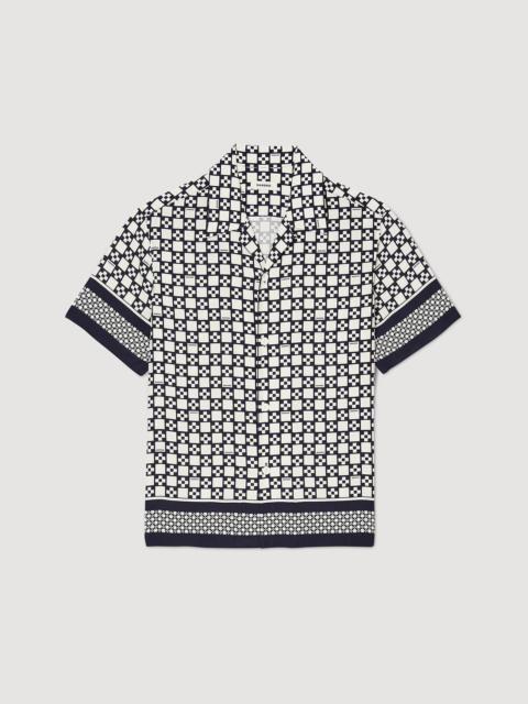 Sandro SQUARE CROSS SHORT-SLEEVED SHIRT