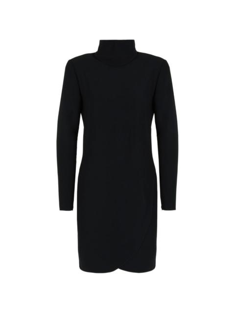 EMPORIO ARMANI Technical-Cady high-neck long-sleeve dress