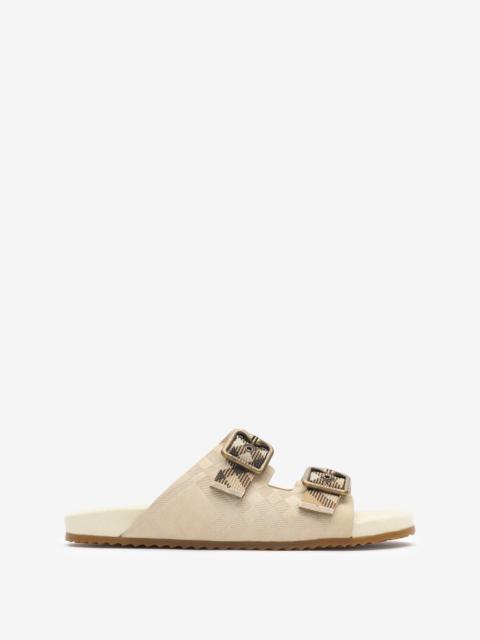 Burberry Check Suede Urchin Sandals