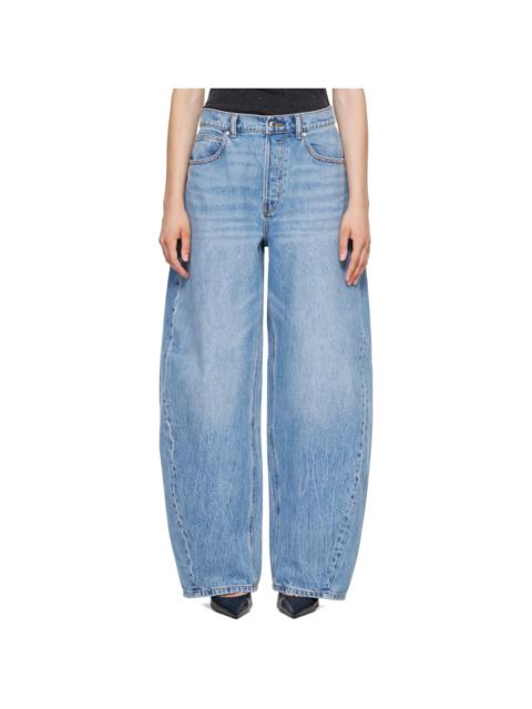 Alexander Wang Blue Crystal Blow Up Jeans