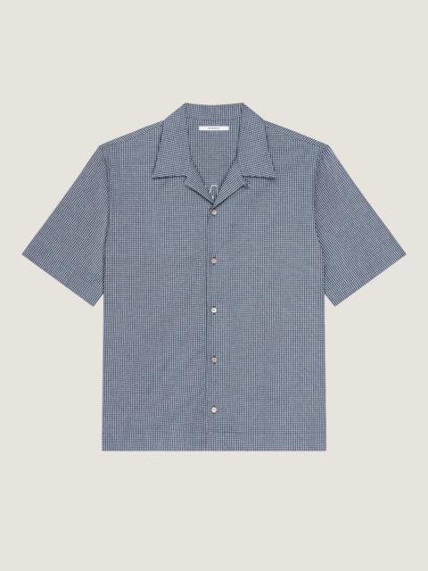 Givenchy CHECKED SHIRT IN COTTON WITH GIVENCHY PARIS EMBROIDERY