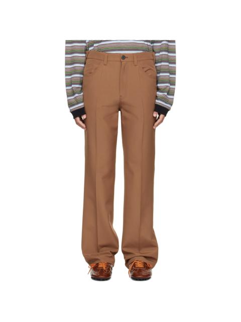 Marni Brown Virgin Wool Trousers