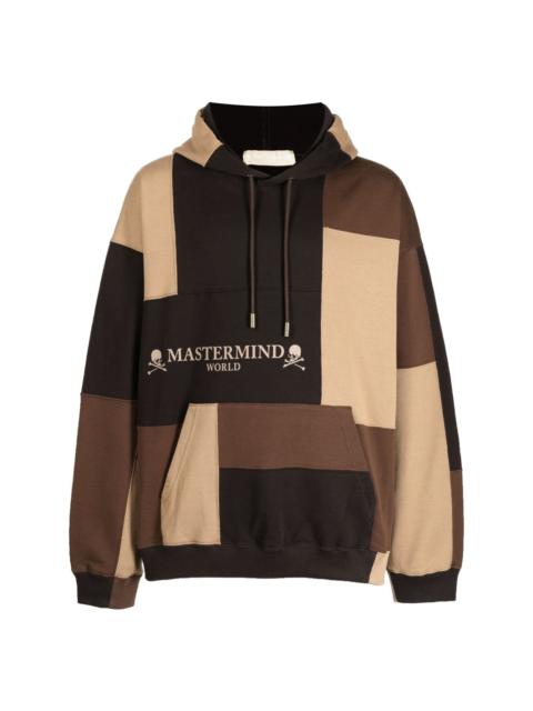 MASTERMIND WORLD colour-block cotton hoodie
