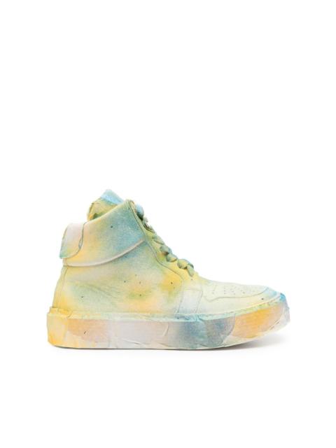 Guidi spray-effect high-top sneakers