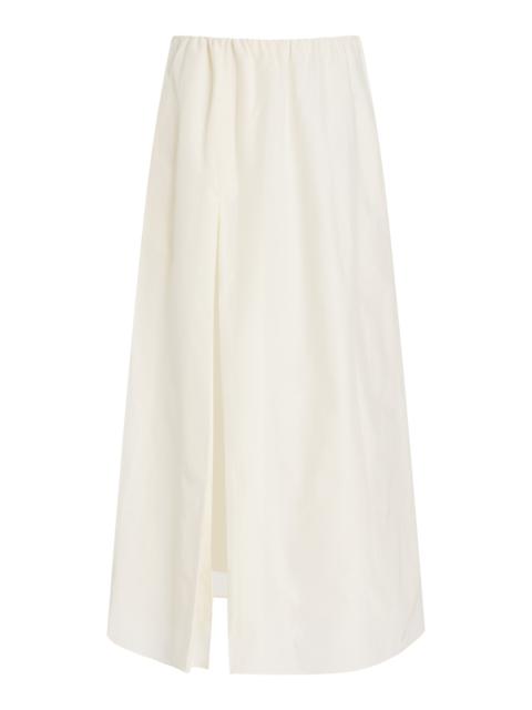 スカート LOULOU DE SAISON FW25 Skirts (CARMEN IVORY) Loulou de Saison Carmen Gathered Maxi Cotton-Silk Skirt