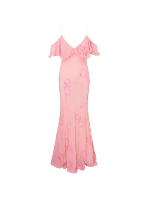 LoveShackFancy Librae ruffled floral maxi dress