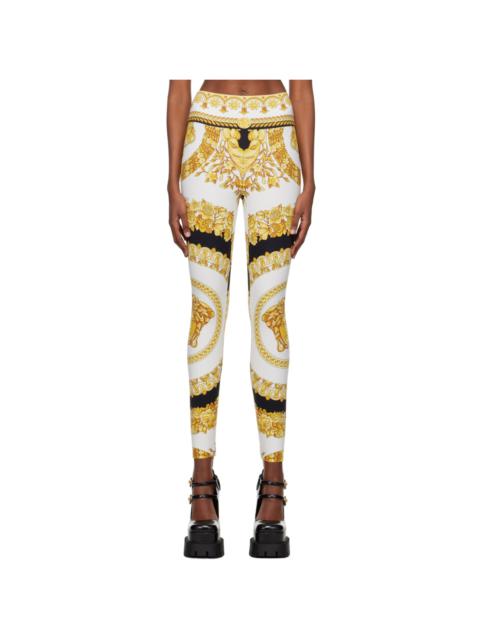 VERSACE White Barocco Sport Leggings