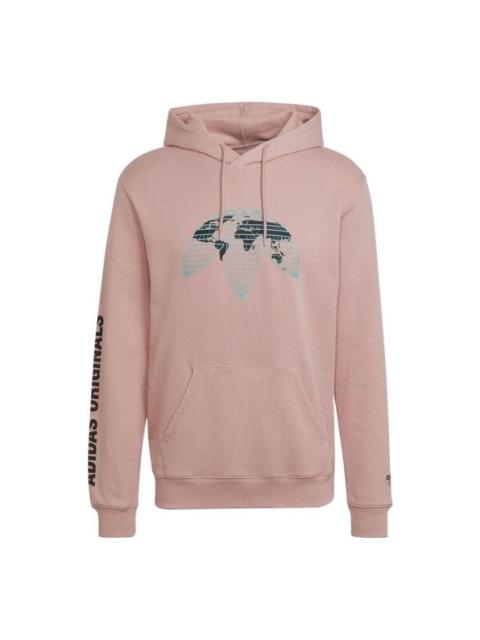 adidas Men's adidas originals Alphabet Printing Large Logo Long Sleeves Pullover Pink HF4903