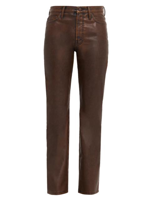 MOTHER Women's The Insider Sneak Coated Jeans - Medium Brown