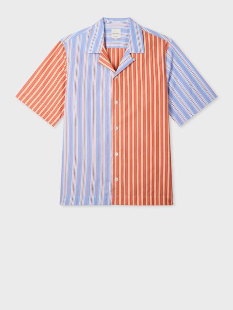Paul Smith Blue and Orange Mix Up Bengal Stripe Shirt