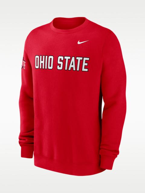 Nike Ohio State Sideline Club Men's Nike College Pullover Crew