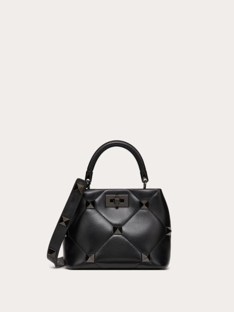 SMALL ROMAN STUD THE HANDLE BAG IN NAPPA LEATHER WITH TONE-ON-TONE STUDS