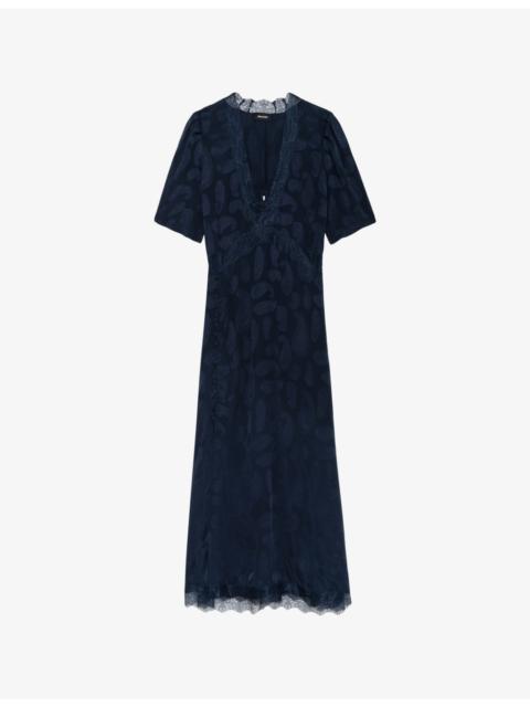 Zadig & Voltaire Redox Jacquard Silk Midi Dress