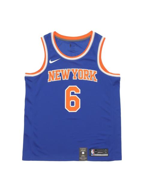 Nike Nike NBA Basketball Icon Edition Swingman Jersey New York Knicks SW Fan Edition 6 Blue 864495-495