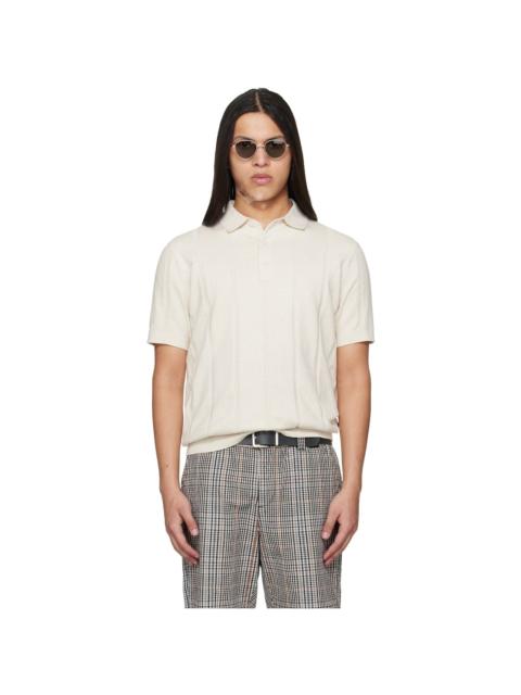 Barbour Off-White Wellburn Knitted Polo