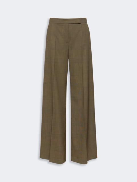 Max Mara NETTO Glen plaid wool trousers - KAKI